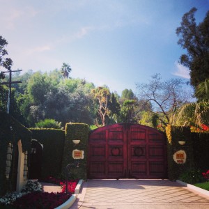 The only picture I took on the tour: Cher's house. And I took it because - well - it's a pretty impressive front gate. 